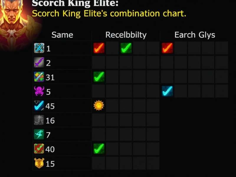 Scorch King Elite ability combination chart